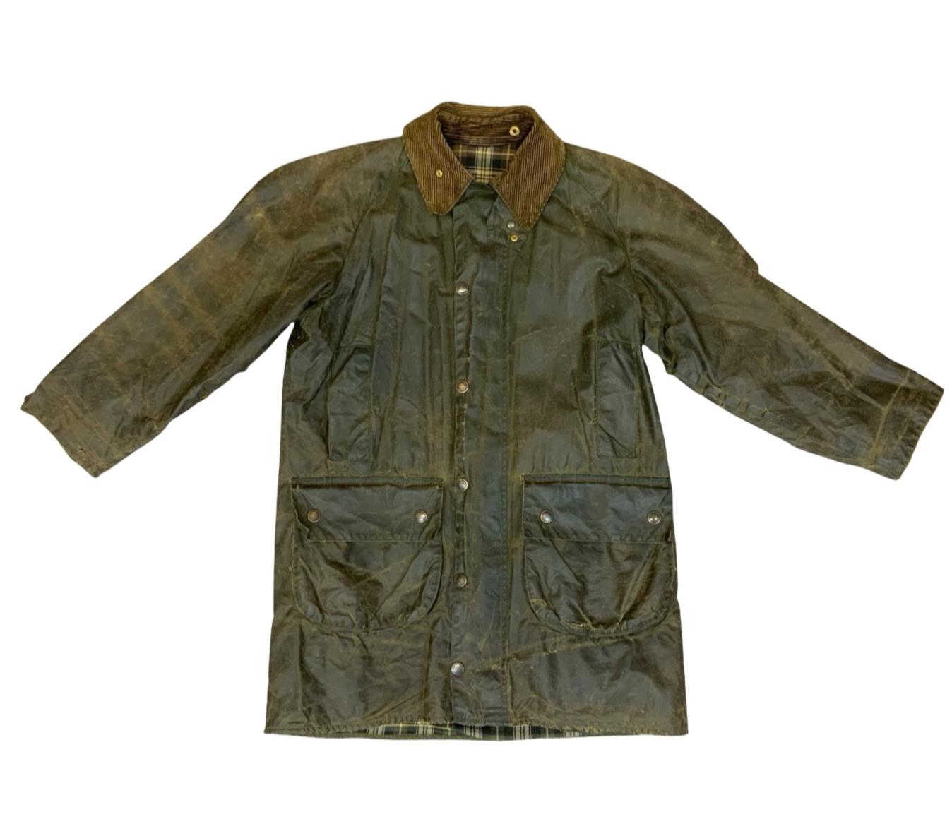 Vtg 70s 80s 'Barbour' Gamefair Distressed Motorcycle Shooting Jacket Outdoor M