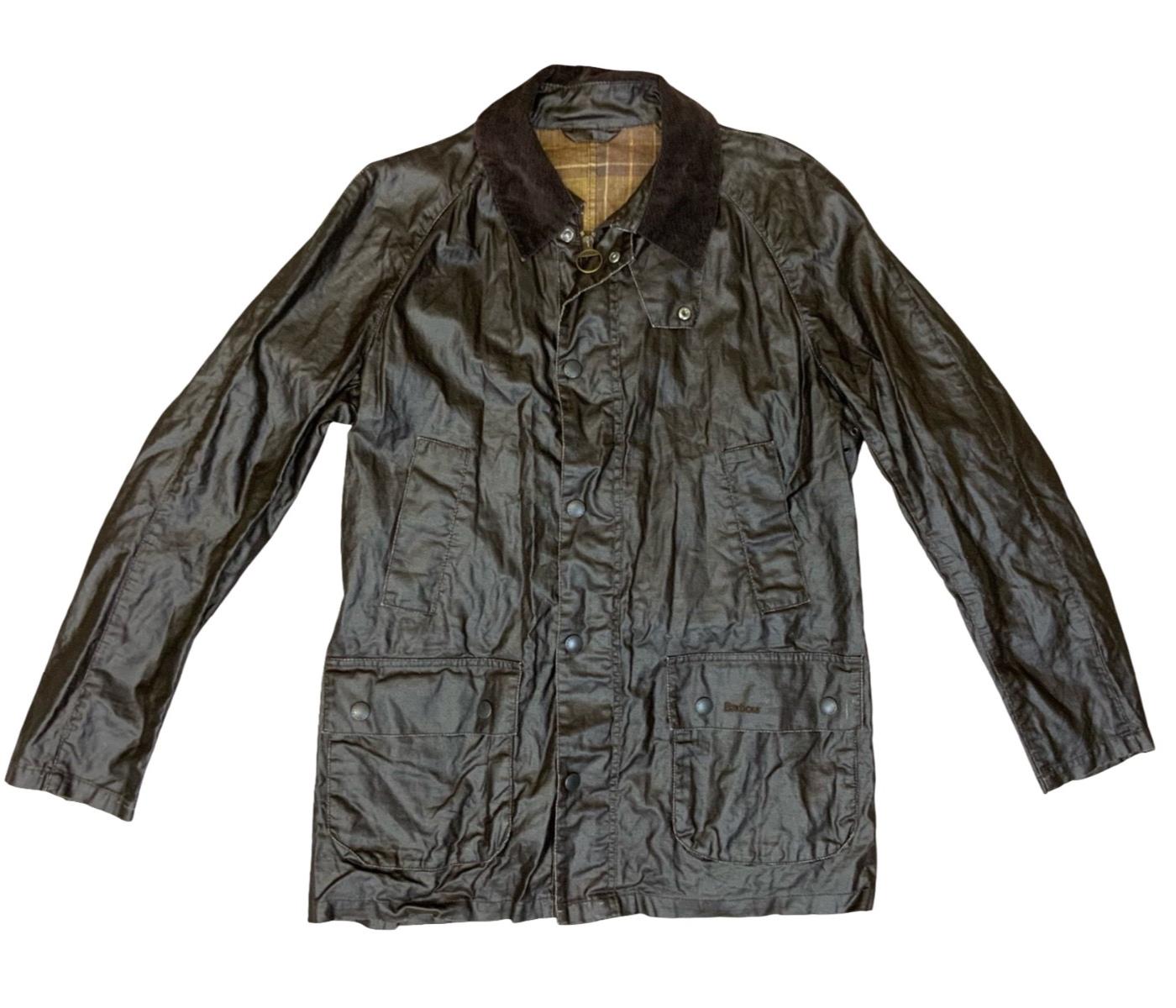 Vtg 'Barbour' Keats Polyurethane Linen Motorcycle Jacket Outdoor Waterproof M