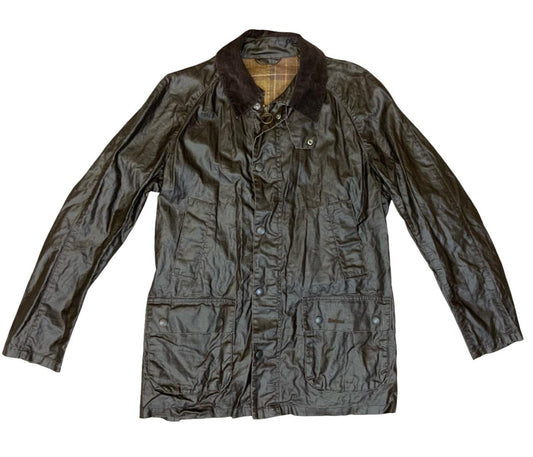 Vtg 'Barbour' Keats Polyurethane Linen Motorcycle Jacket Outdoor Waterproof M