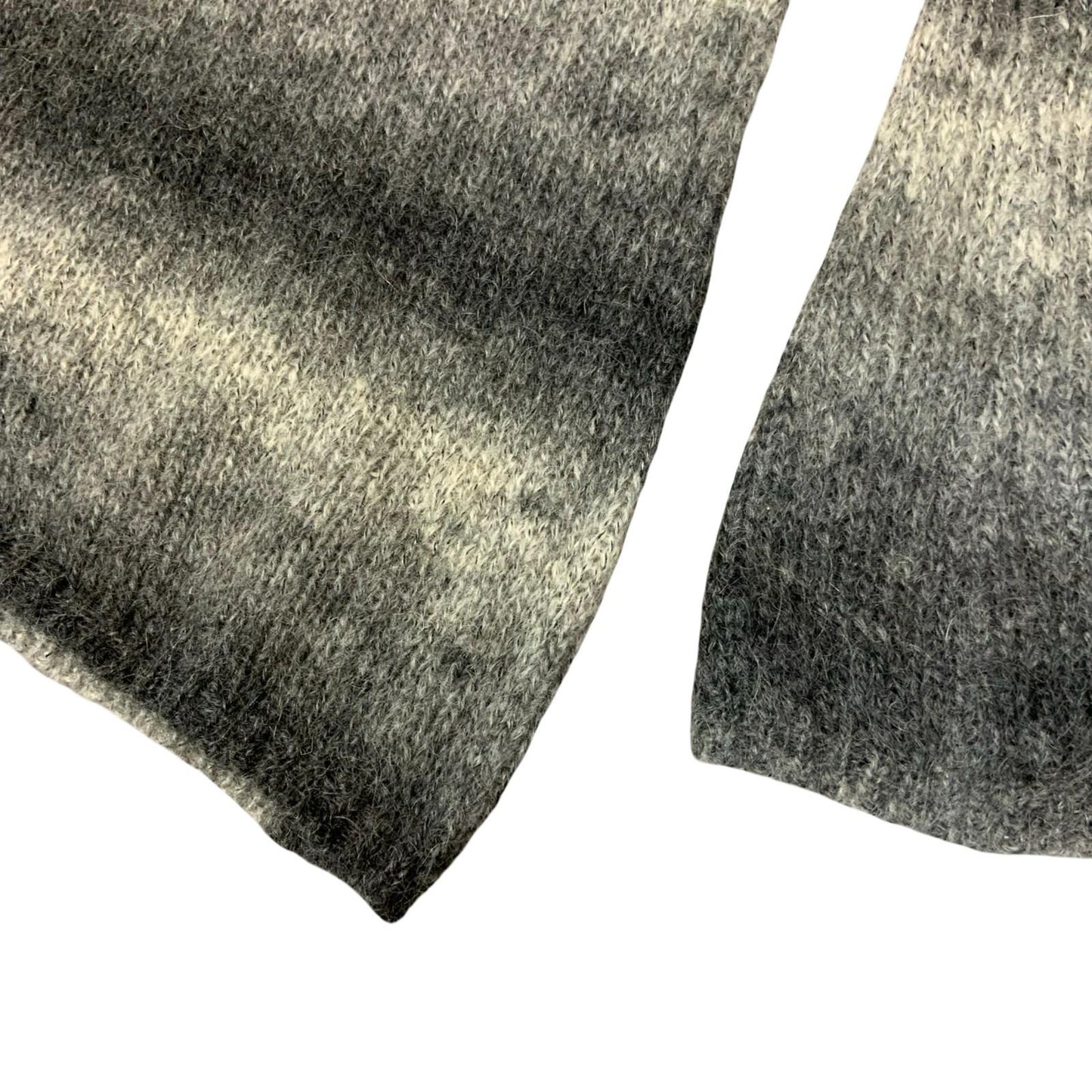 Vtg Morgan de Toi Grey Black Ombre Striped Longline Knit Sweater UK 8/10