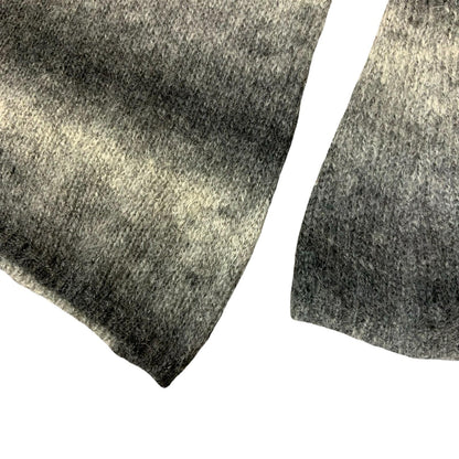 Vtg Morgan de Toi Grey Black Ombre Striped Longline Knit Sweater UK 8/10
