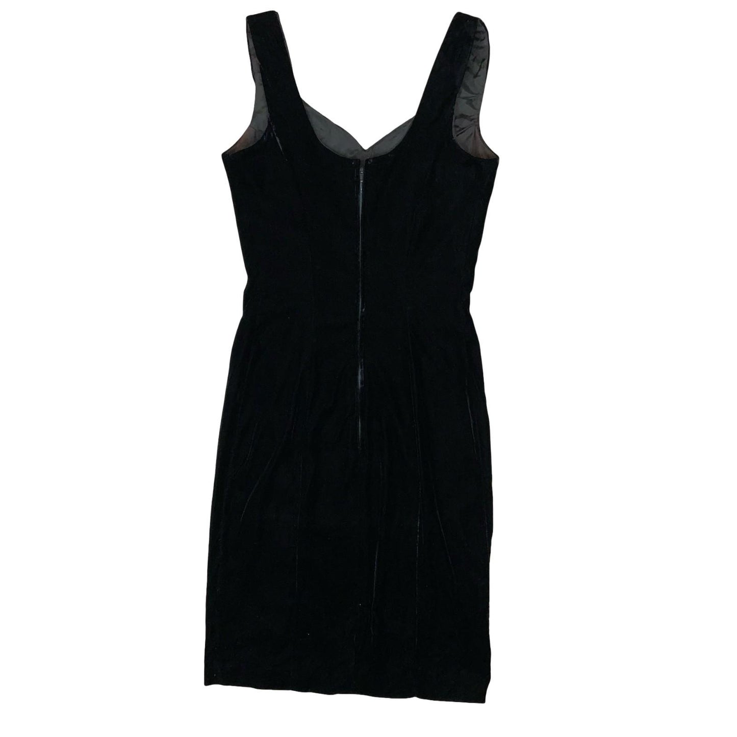 Vtg 'Karen Lucas' for Niki Black Embellished Cocktail Party Velvet Dress UK 4