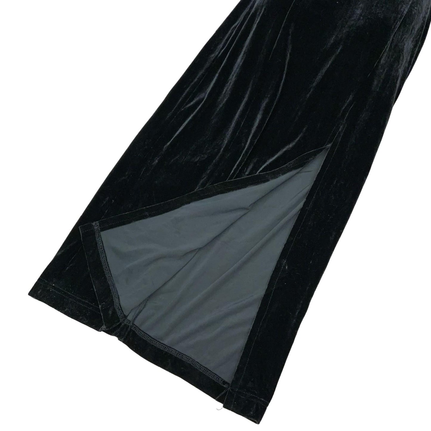 90s 'Tower U.S.A' Black Velvet Halter Elegant Prom Evening Couture Dress UK 6