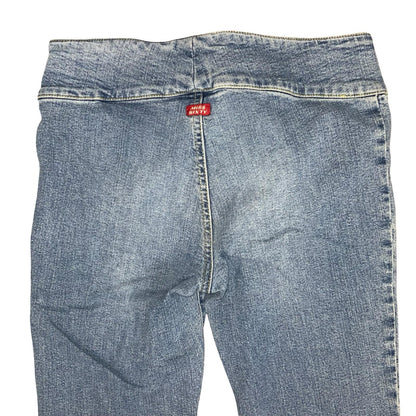 Y2K 'Miss Sixty' Blue Faded Light Wash Low-Rise Flared Denim Jeans W26" L31.5"