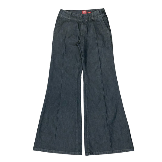 VGC Y2K 'Miss Sixty' Black Wide Leg Hinda Flare Low-Rise Casual Jeans W27" L33"