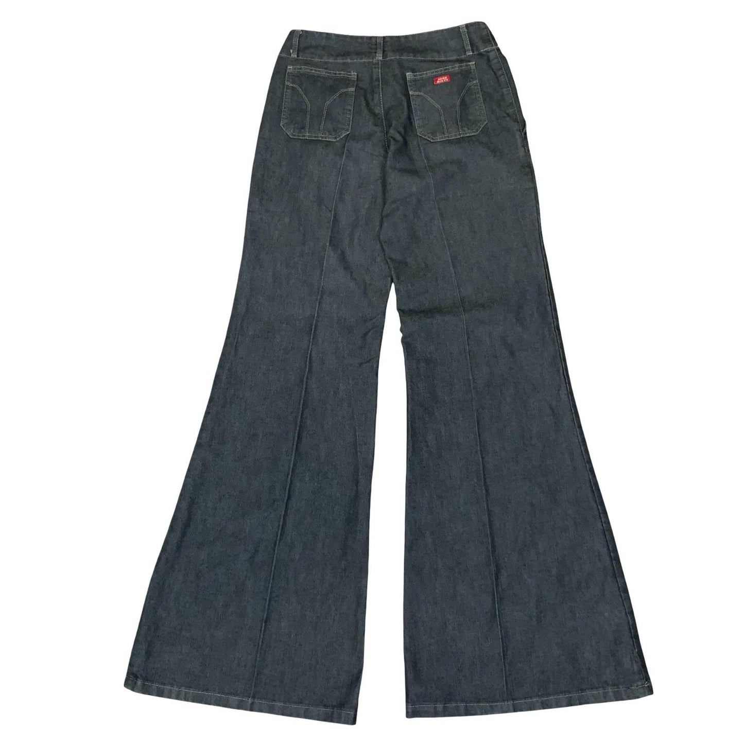 VGC Y2K 'Miss Sixty' Black Wide Leg Hinda Flare Low-Rise Casual Jeans W27" L33"