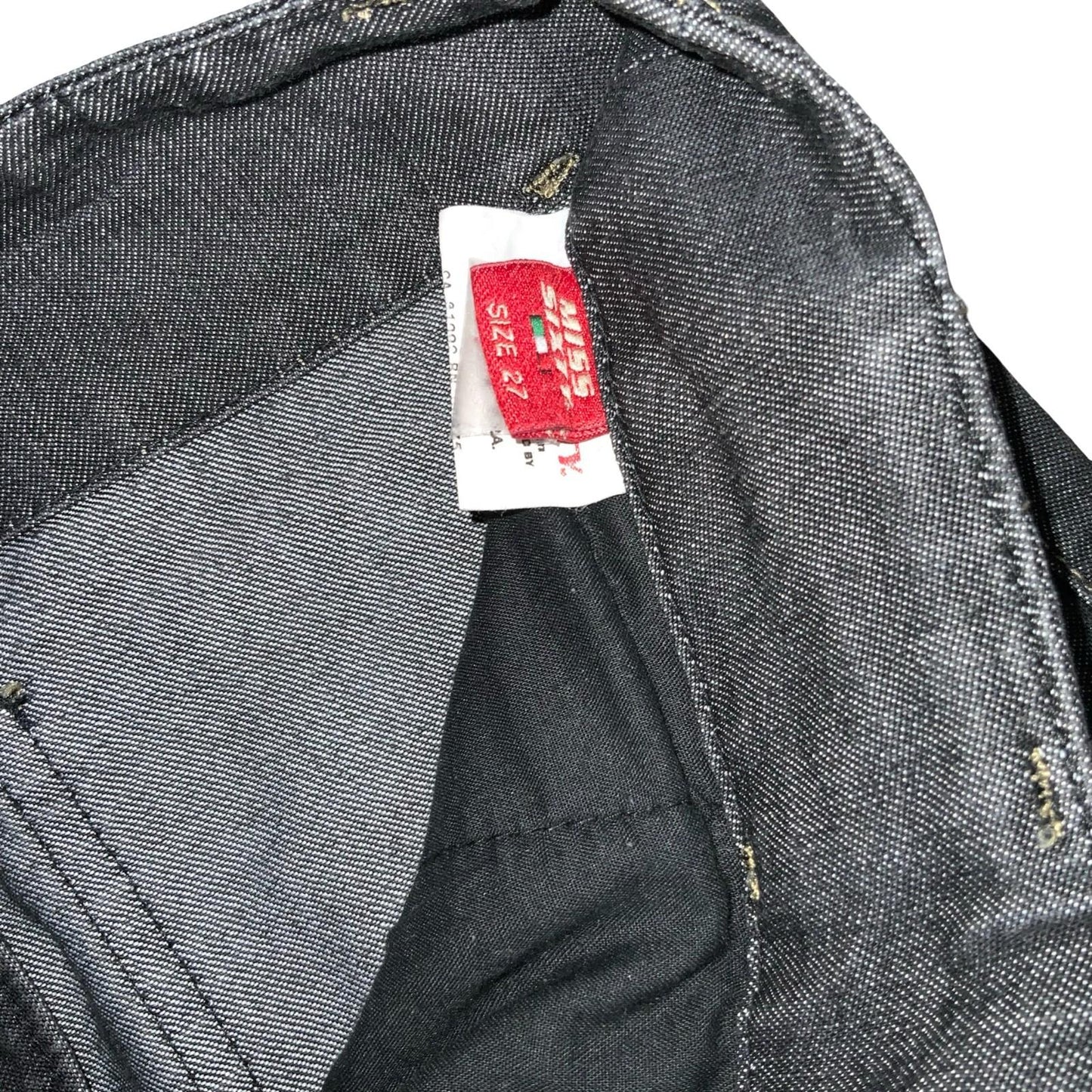 VGC Y2K 'Miss Sixty' Black Wide Leg Hinda Flare Low-Rise Casual Jeans W27" L33"