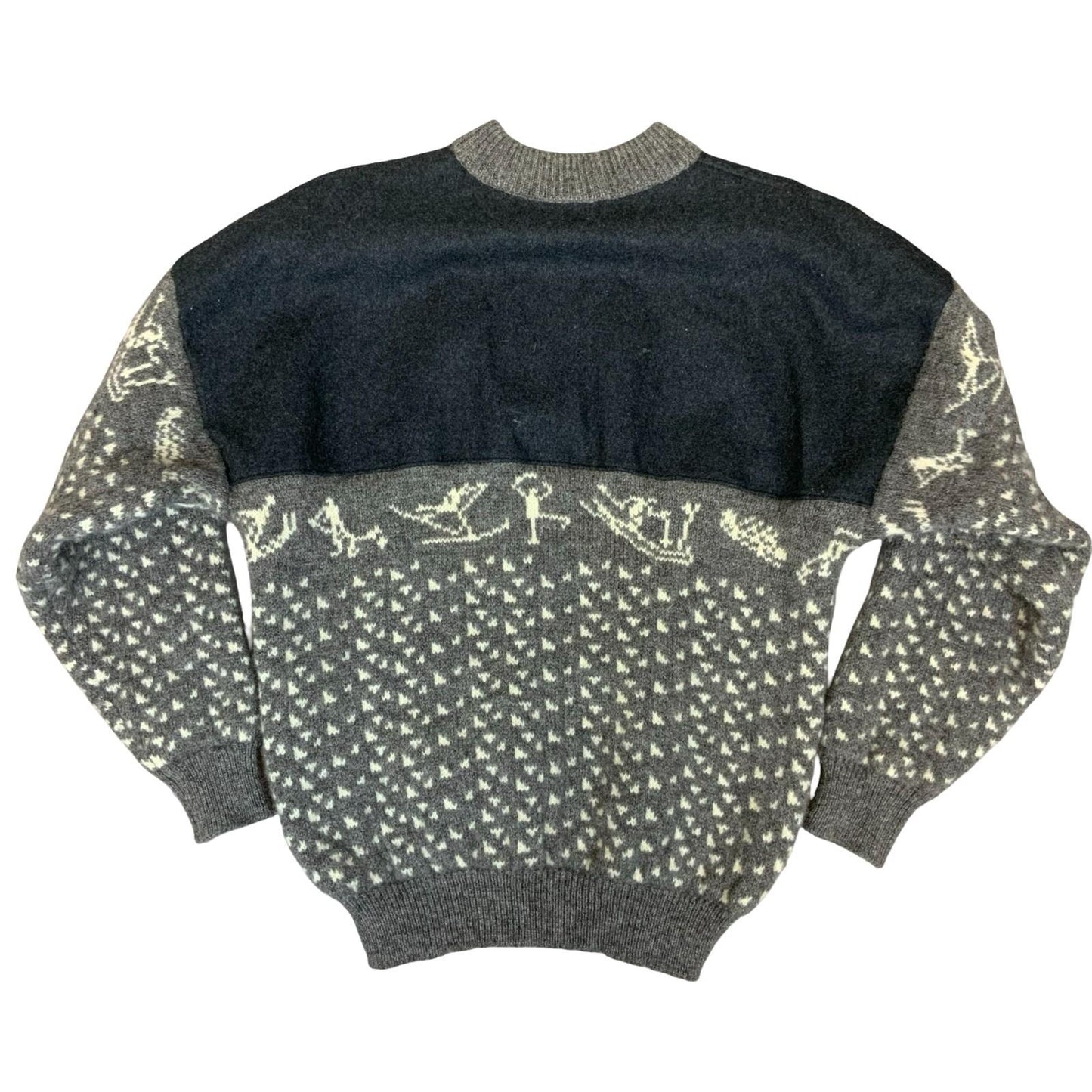 1994 Dale of Norway Lilleihammer Winter Olympic Grey Wool Knit Sweater Jumper S