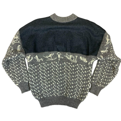 1994 Dale of Norway Lilleihammer Winter Olympic Grey Wool Knit Sweater Jumper S