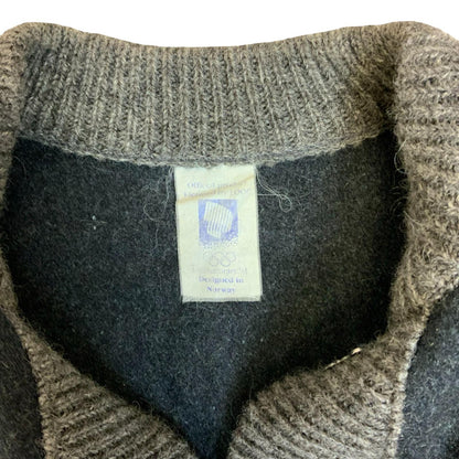 1994 Dale of Norway Lilleihammer Winter Olympic Grey Wool Knit Sweater Jumper S