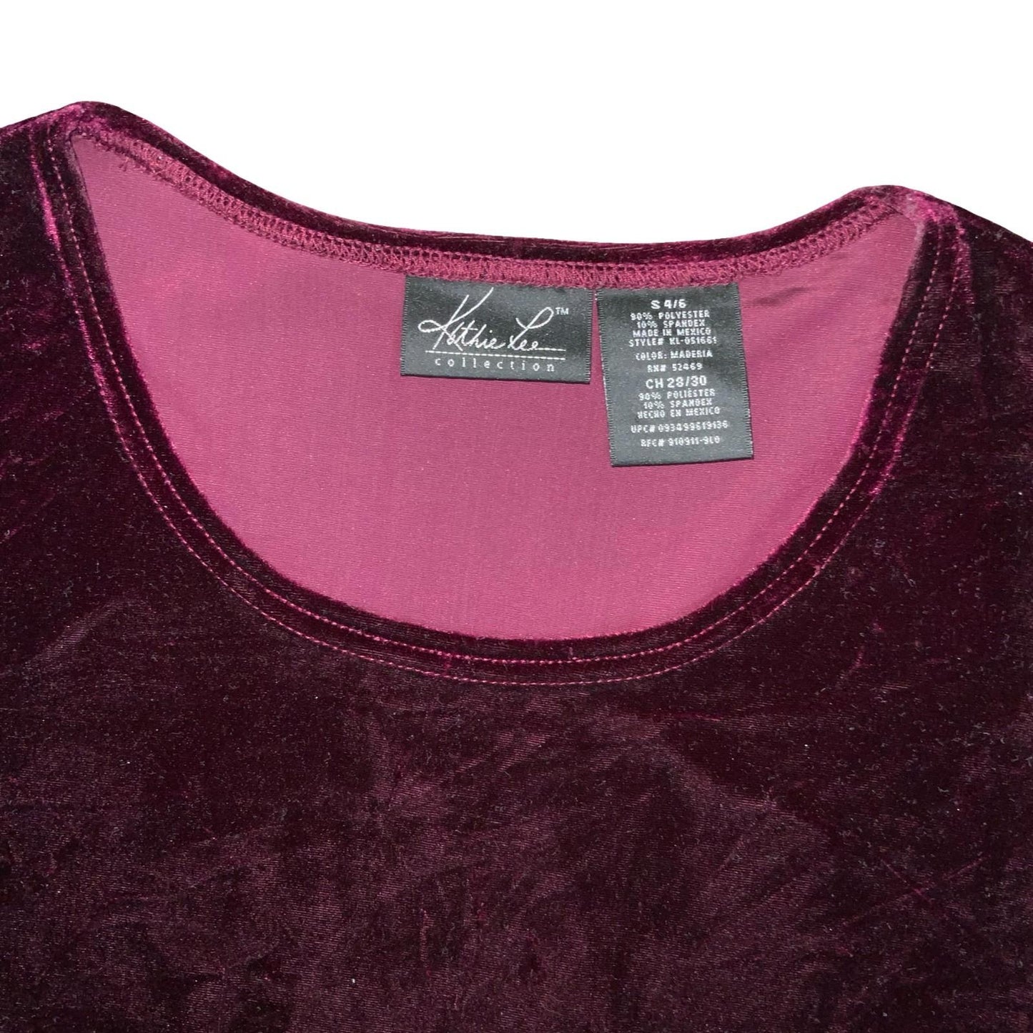 Vtg 90s Kathie Lee Collection Burgundy Red Velvet Party Xmas Skater Dress UK 10