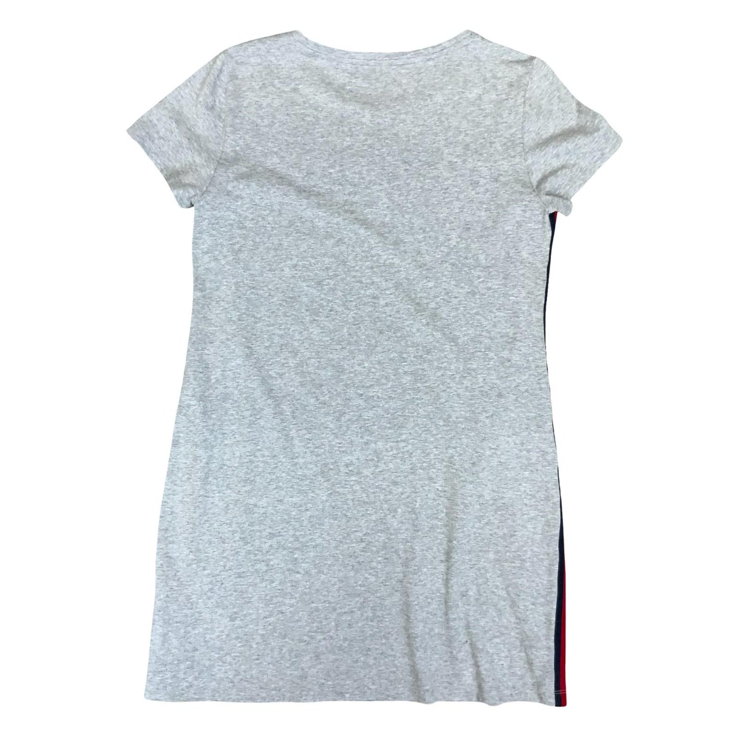 Vtg 90s Y2K Tommy Hilfiger Grey Sports Logo T-Shirt Dress M UK 12/14