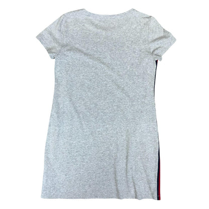 Vtg 90s Y2K Tommy Hilfiger Grey Sports Logo T-Shirt Dress M UK 12/14