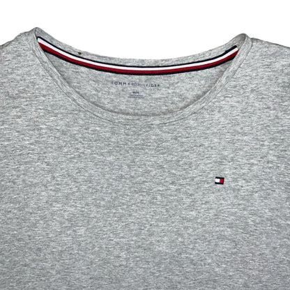 Vtg 90s Y2K Tommy Hilfiger Grey Sports Logo T-Shirt Dress M UK 12/14