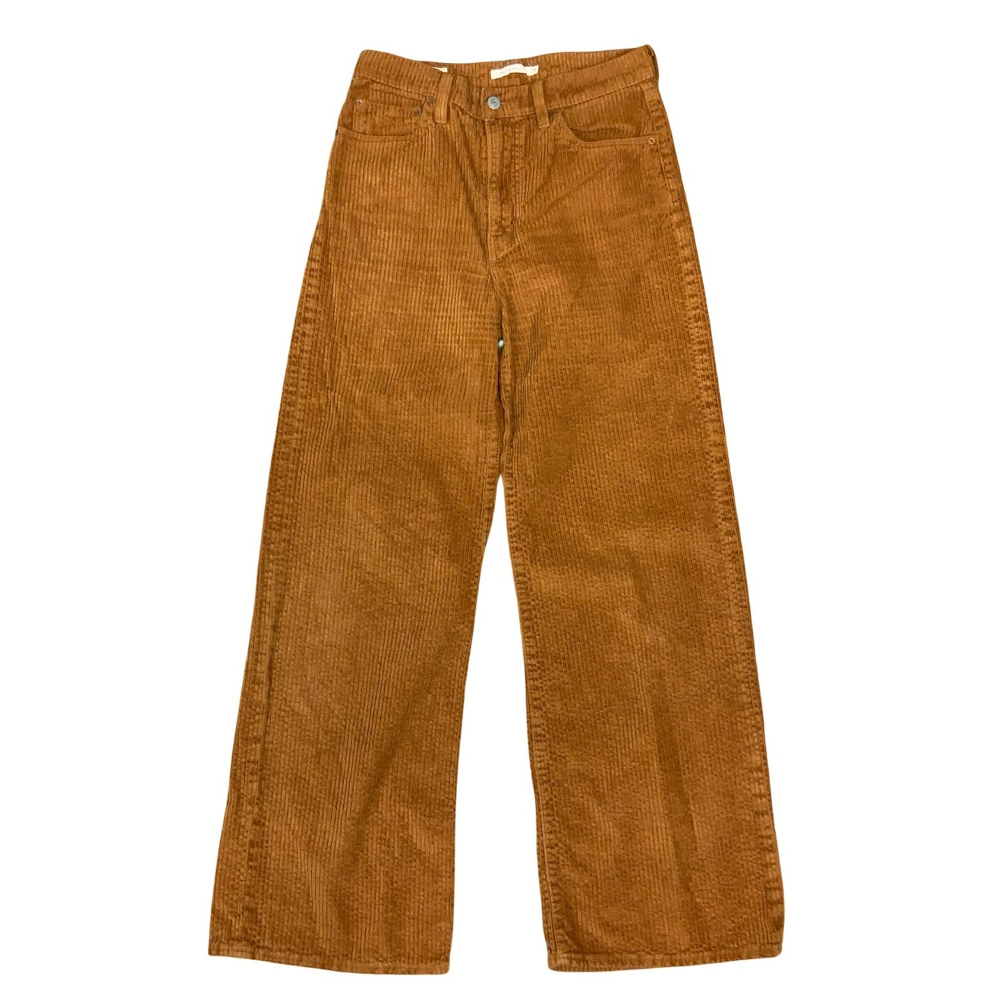 Levi's Rust Premium Big E Orange Wide-Leg High Waist Corduroy Trousers W28" L29"