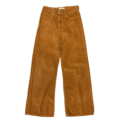 Levi's Rust Premium Big E Orange Wide-Leg High Waist Corduroy Trousers W28" L29"