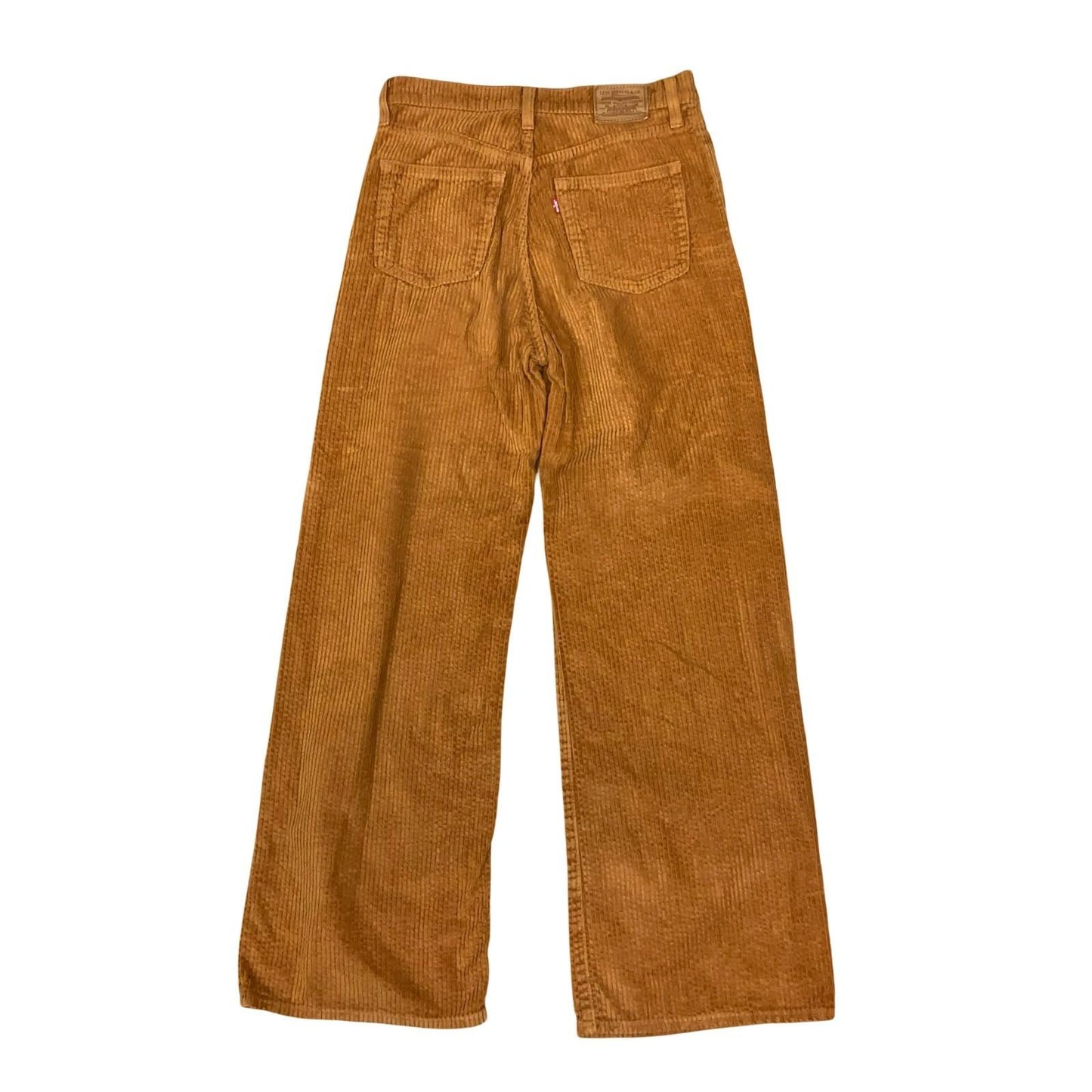Levi's Rust Premium Big E Orange Wide-Leg High Waist Corduroy Trousers W28" L29"