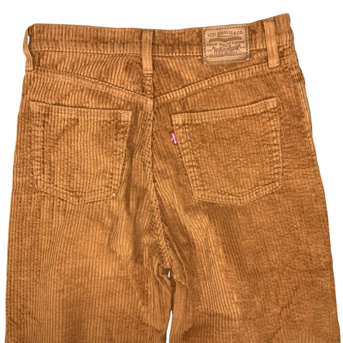 Levi's Rust Premium Big E Orange Wide-Leg High Waist Corduroy Trousers W28" L29"