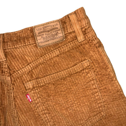 Levi's Rust Premium Big E Orange Wide-Leg High Waist Corduroy Trousers W28" L29"
