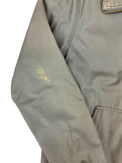 Vtg Carhartt Green Rebel zip up Cotton bomber Jacket Lined Riveted Distressed L