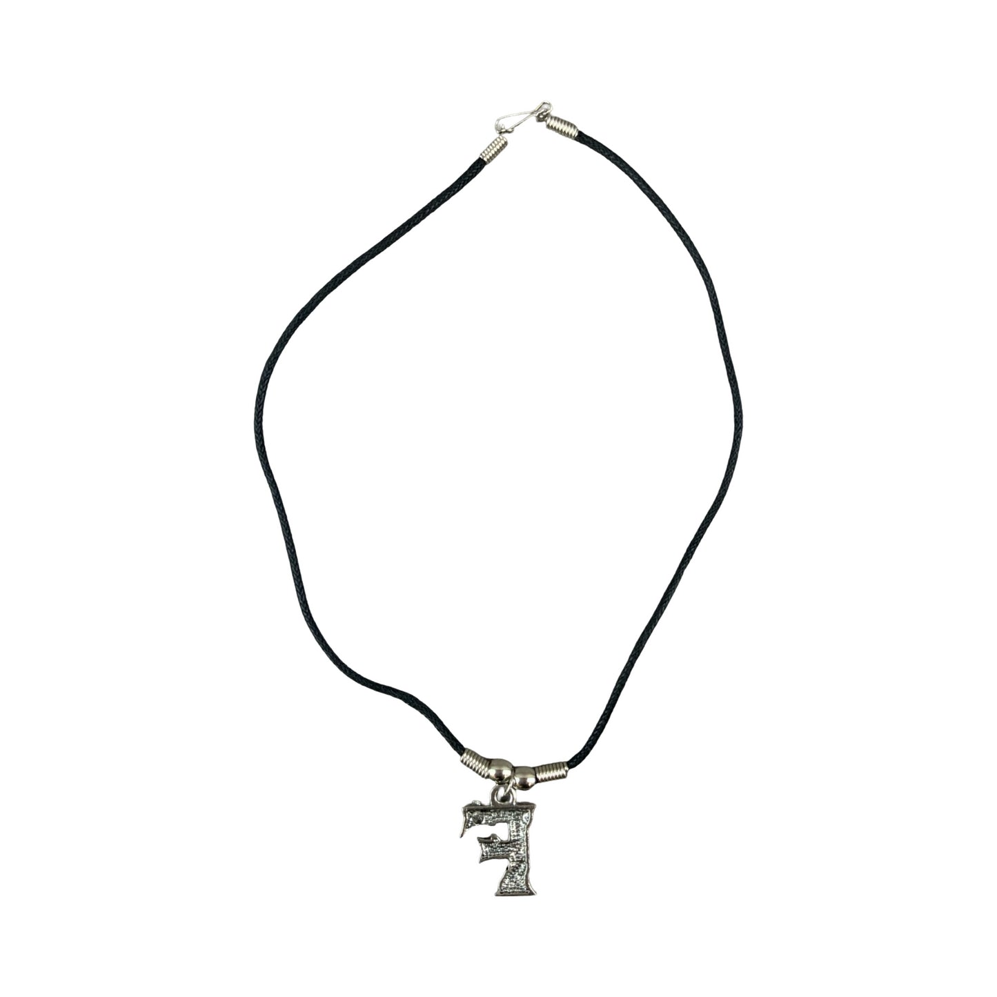 Vintage Deadstock 90s Y2K Green Gem Letter 'F' Initial Fairy Tree Thong Necklace