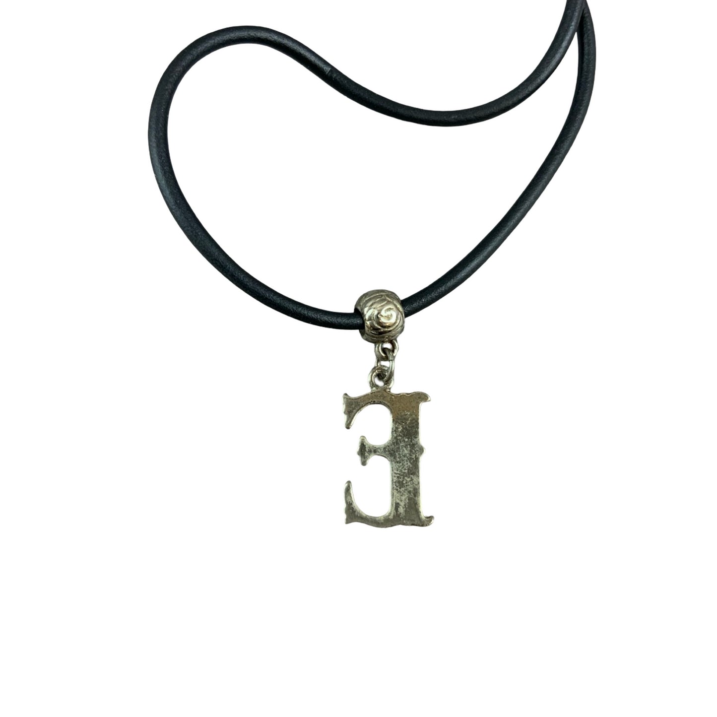 Vintage Deadstock 90s Y2K Green Shell Letter 'E' Initial Thong Necklace