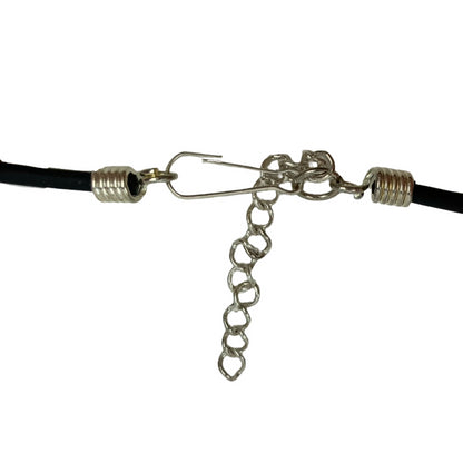 Vintage Deadstock 90s Y2K Metal Peace Sign Thong Necklace