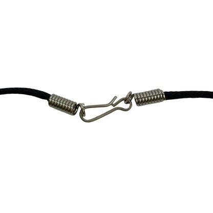 Vintage Deadstock 90s Y2K Era Metal Silver Curved Bar Thong Necklace