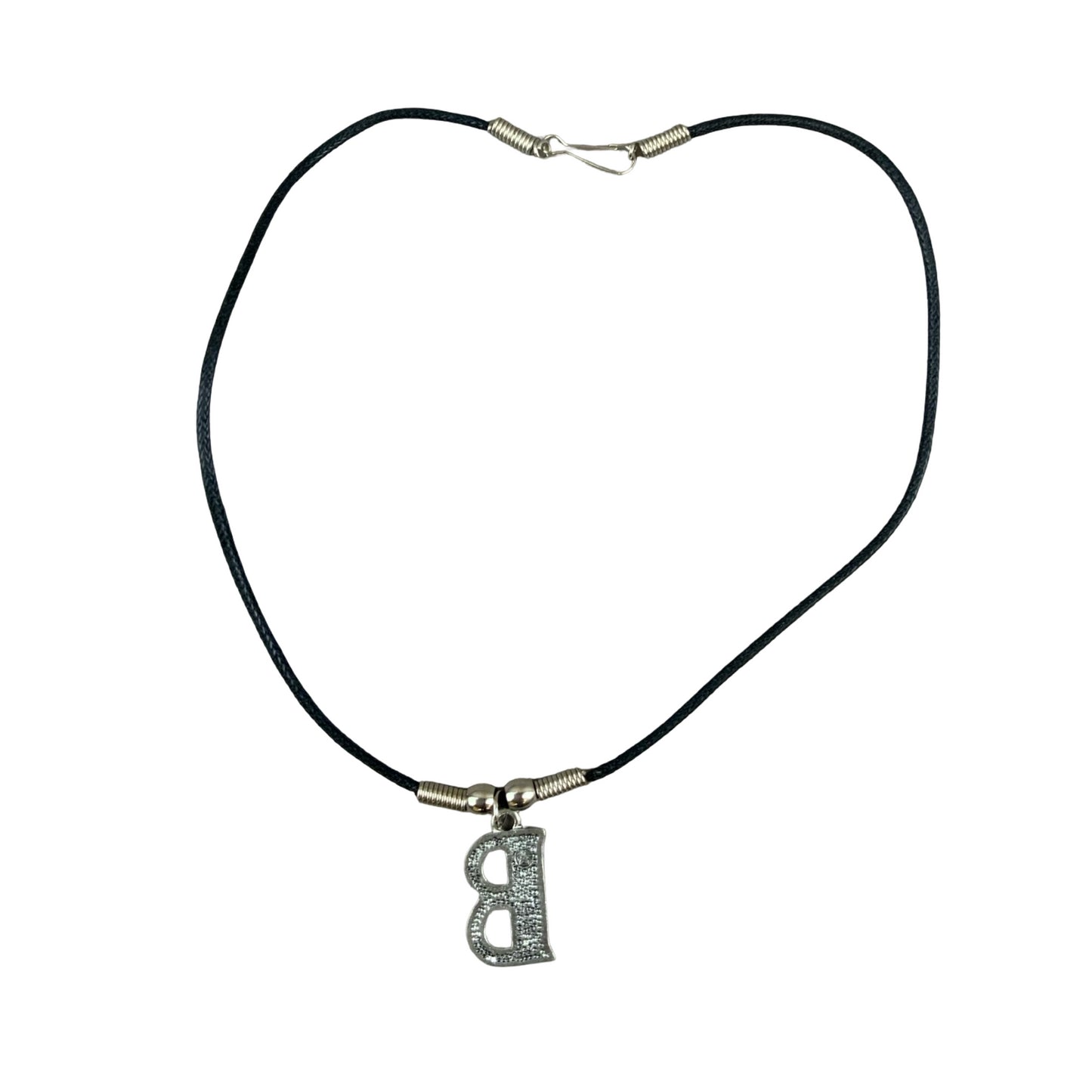 Vintage Deadstock 90s Y2K Pink Letter 'B' Initial Thong Necklace