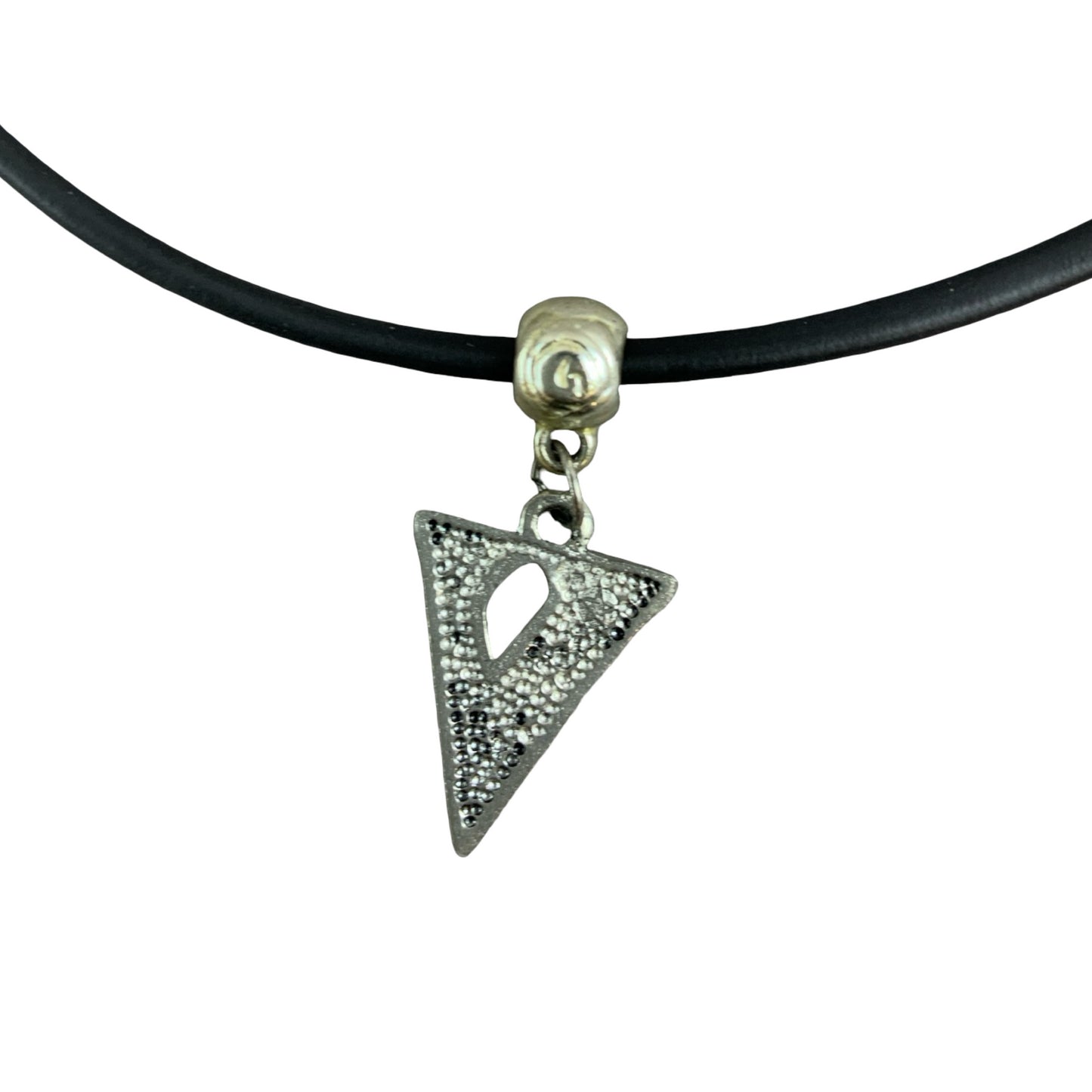 Vintage Deadstock 90s Y2K Orange Letter 'V' Initial Thong Necklace