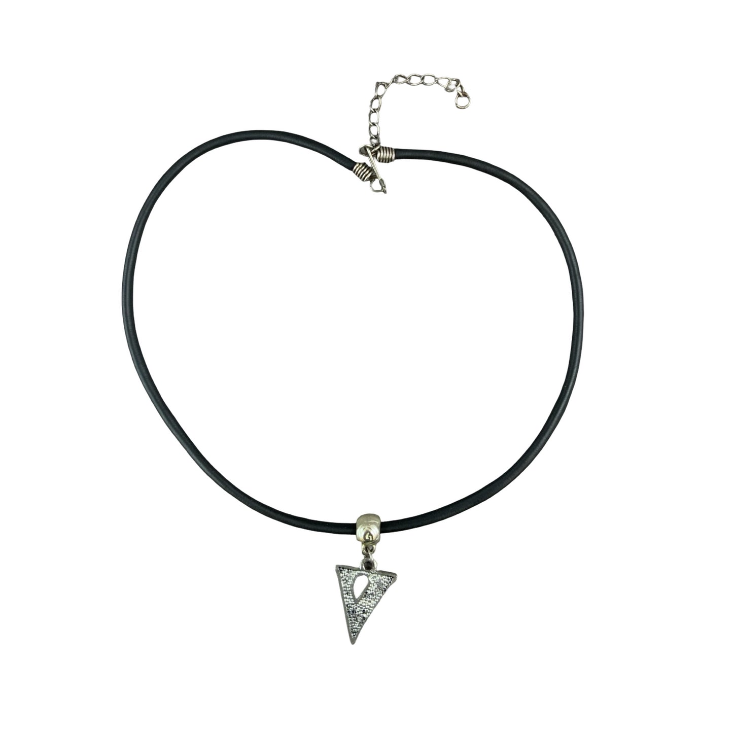 Vintage Deadstock 90s Y2K Orange Letter 'V' Initial Thong Necklace