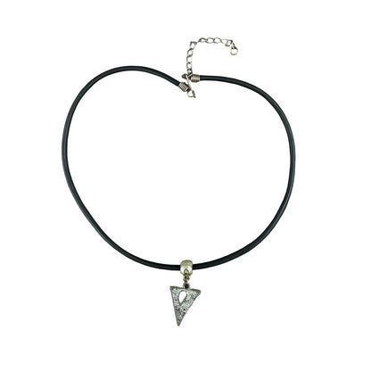 Vintage Deadstock 90s Y2K Orange Letter 'V' Initial Thong Necklace