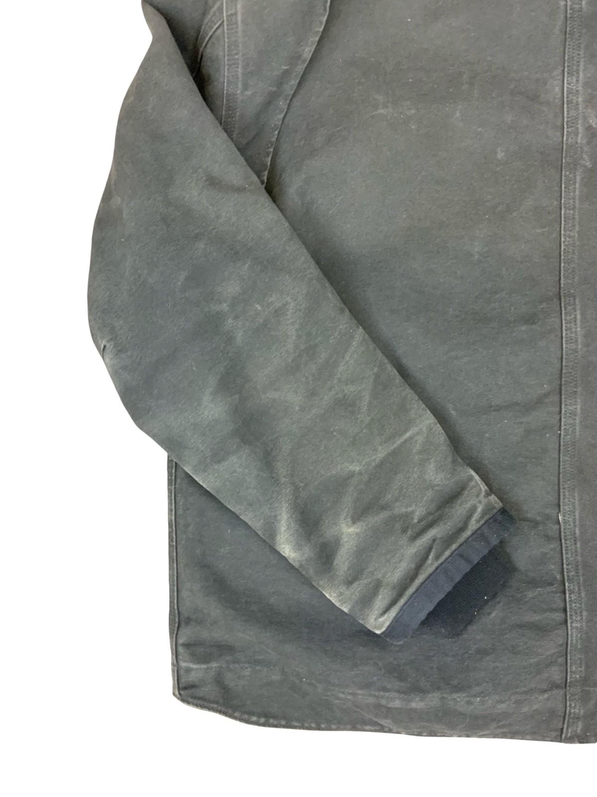 Vtg Carhartt Black Heavy Duck Canvas Workwear Jacket Parka Thermal Lined 3XL