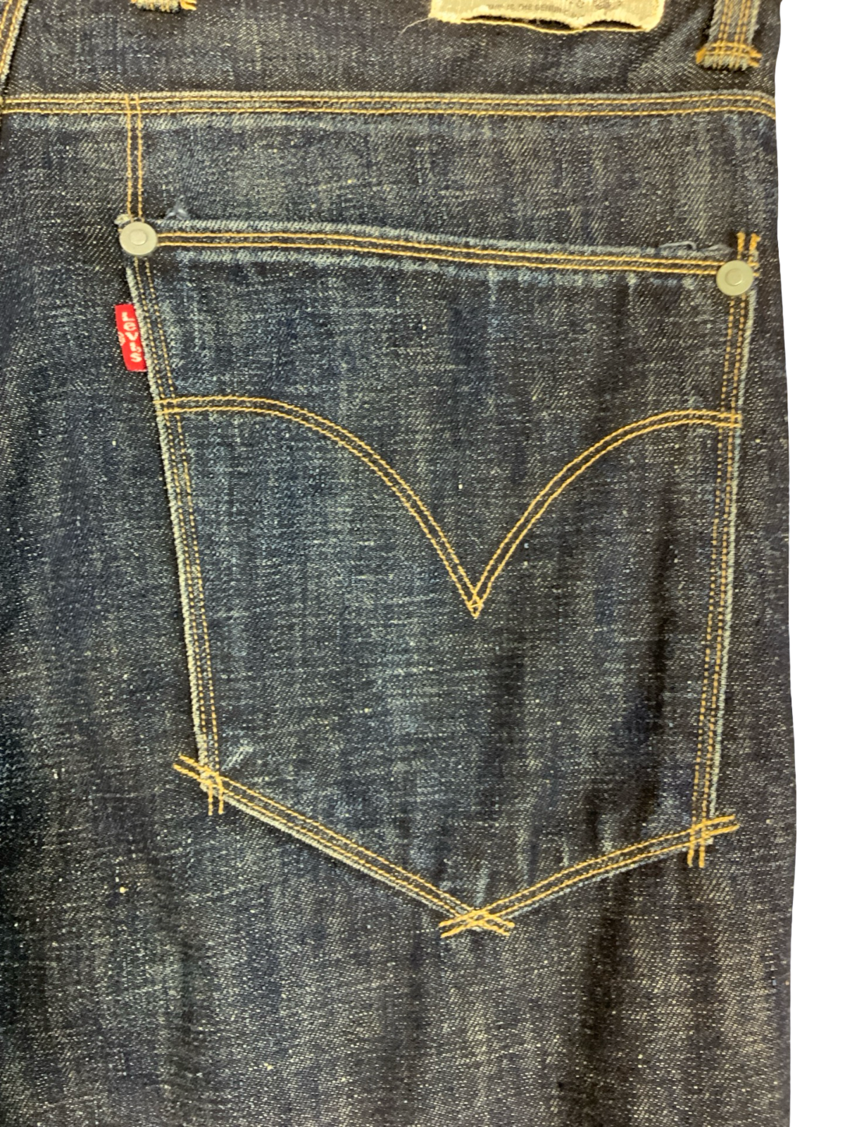 Vtg Levis Engineered Twisted Seam Red Tab Jeans Dark Indigo Blue 38W 35L