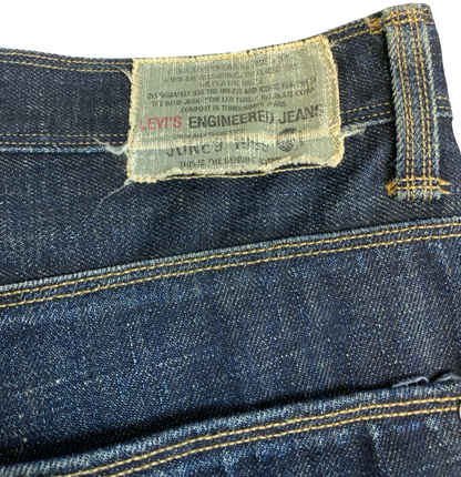 Vtg Levis Engineered Twisted Seam Red Tab Jeans Dark Indigo Blue 38W 35L