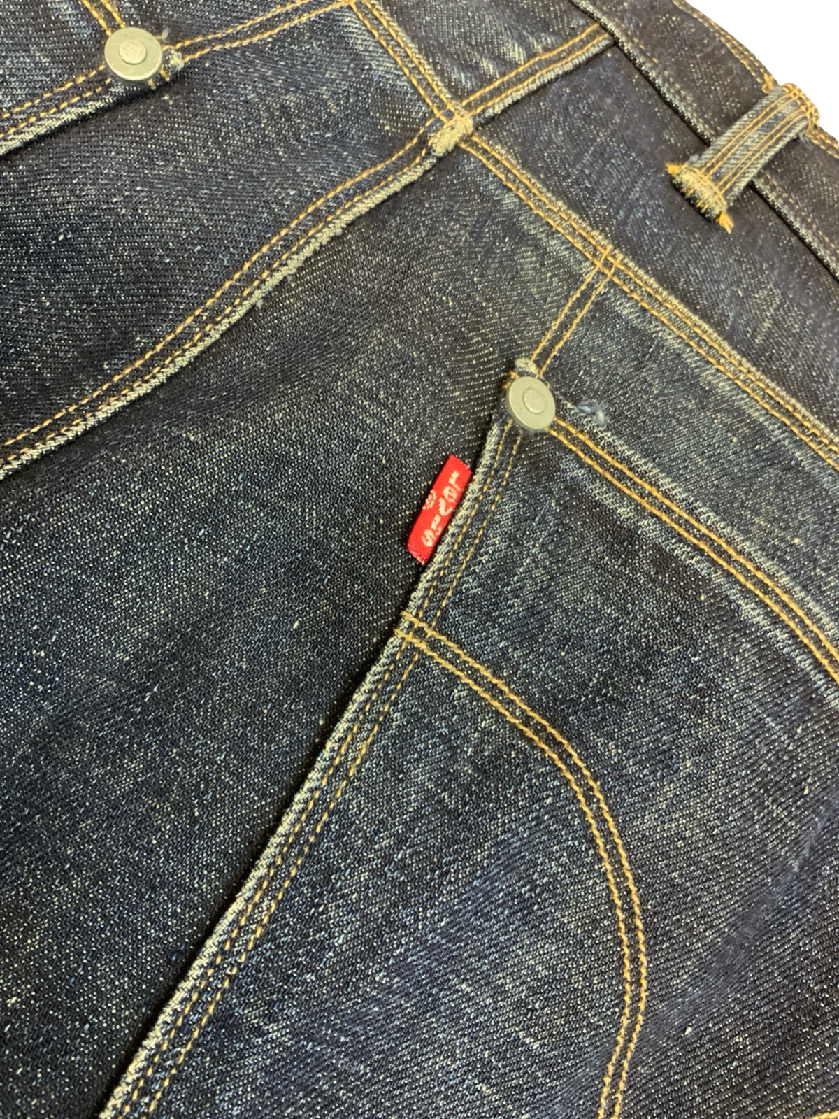 Vtg Levis Engineered Twisted Seam Red Tab Jeans Dark Indigo Blue 38W 35L