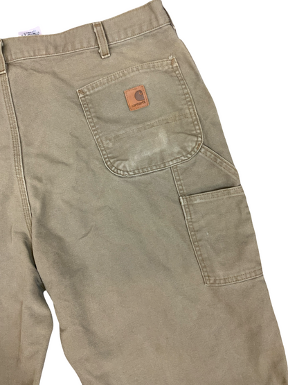 Carhartt Duck Canvas Workwear Trouser Carpenter Pant Dungaree Fit USA 43W 30L