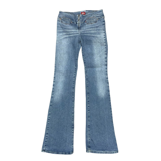 Y2K 'Miss Sixty' Blue Faded Light Wash Low-Rise Flared Denim Jeans 26W 32L