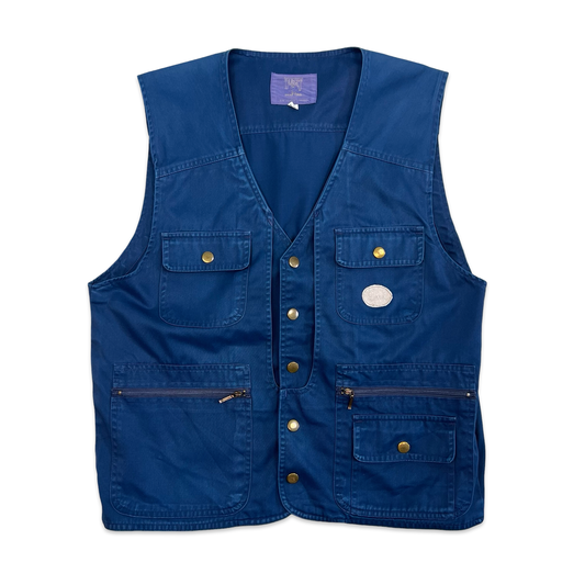 Vintage Blue Utility Vest M