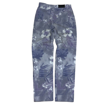 Vintage 90s ‘Outrage’ Purple Floral Wide Leg Jeans 10 12