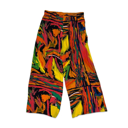80s Multicoloured Wide Leg Trousers 10-16