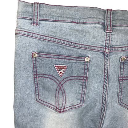 Vintage 90s Y2k ‘Fiorucci’ Light Blue Denim 3/4 Skinny Cropped Jeans 10 12