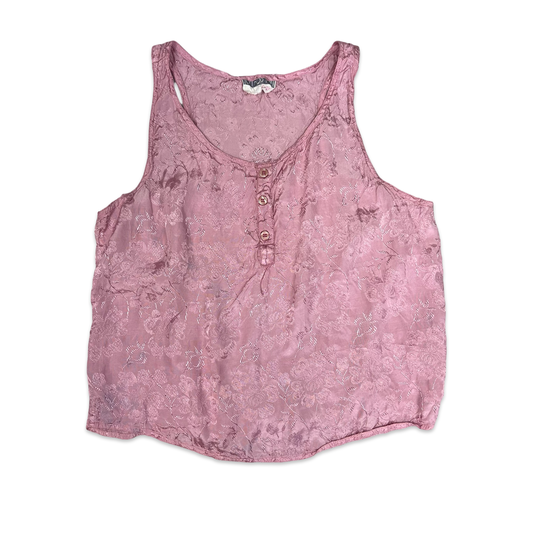 Vintage Pink Floral Sleeveless Top 12