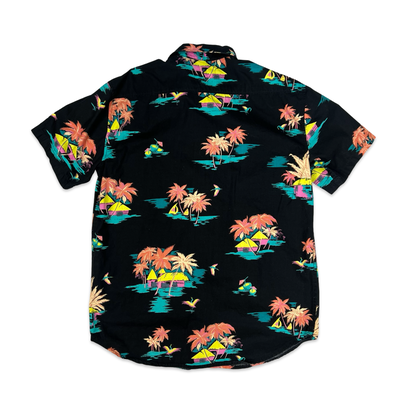 Billabong Black Beach Print Shirt M