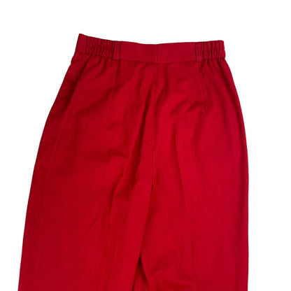 Vintage Red Straight Leg Trousers 6 8