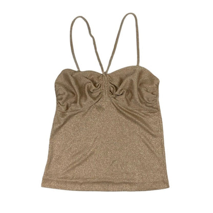 Vintage 'N. Rossella' Gold Sparkle Tank Top 8 10