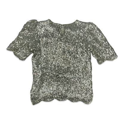 80s Silver Embellished Top 10