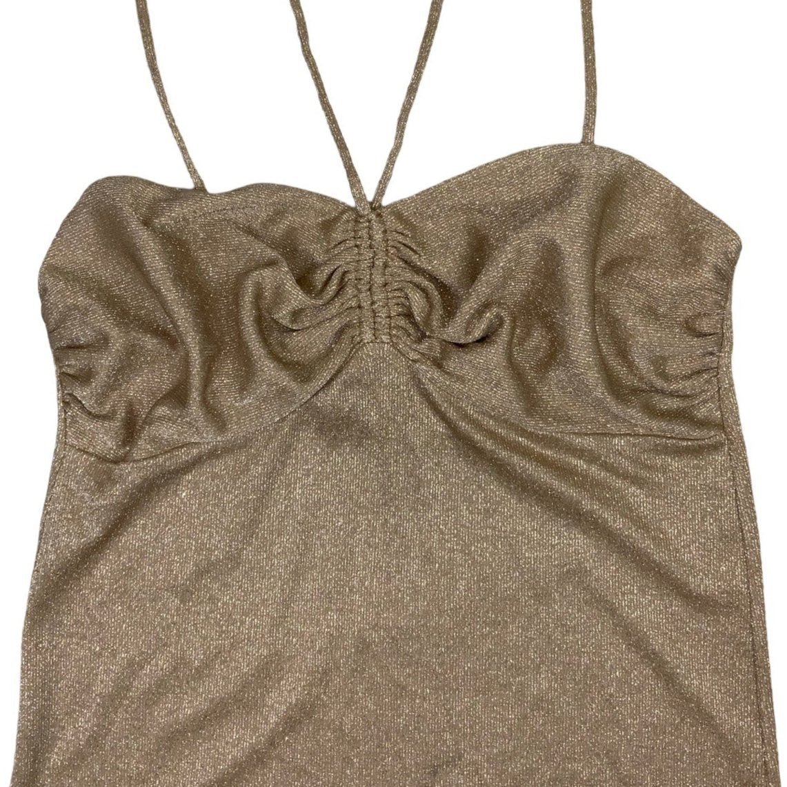 Vintage 'N. Rossella' Gold Sparkle Tank Top 8 10
