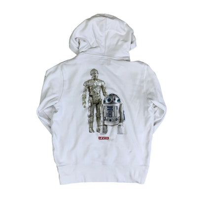 Vintage 'Levi's' White Star Wars 'These Aren't The Droids' Graphic Hoodie S M