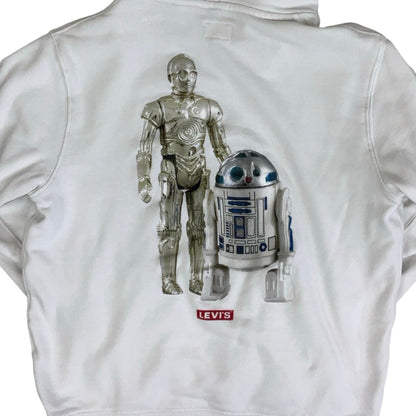 Vintage 'Levi's' White Star Wars 'These Aren't The Droids' Graphic Hoodie S M